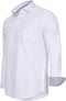Cappuccino Italia - Heren Overhemden Overhemd Uni - Wit - Maat 3XL