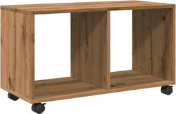 vidaXL - Rolkast - 72x33x42,5 - cm - bewerkt - hout - artisanaal - eikenkleurig