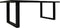 HSM Collection Eettafel Rechthoekig U-poot 220cm Zwart Acaciahout/Metaal