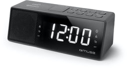 Muse M-172BT - Bluetooth wekkerradio - FM-radio met 20 voorkeuzezenders - Groot LED-display (1,2 inch)