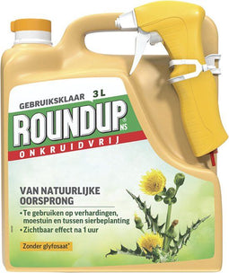 ROUNDUP® Natuurlijk Onkruidvrij Kant en Klaar Spray 3L - Natuurlijke onkruidverdelger zonder glyfosaat - Voor 30m²