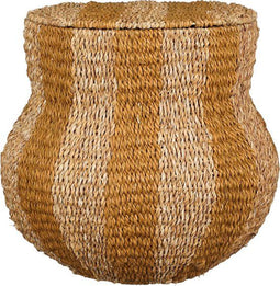 Mica Decorations Tacoma - Opbergmand - Natuurlijke uitstraling - Geel - h47xd50cm