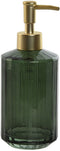 Zeepdispenser Home ESPRIT Groen Gouden Aluminium Kristal ABS 8 x 8 x 19,5 cm