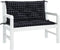 vidaXL - Tuinbankkussens - 2 - st - ruitpatroon - 100x50x7 - cm - stof - zwart