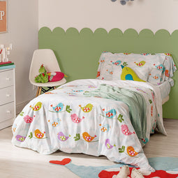Happy Friday Duvet cover set 2 pieces Little birds 135/140x200 cm (Single) Multicolor