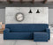 Hoes voor chaise longue met korte armleuning links Eysa TROYA Blauw 170 x 110 x 310 cm