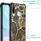 iMoshion Hoesje Geschikt voor Huawei P30 Lite Hoesje Met Koord - iMoshion Design Hoesje met Koord - Goud / Zwart / Golden Leaves