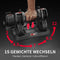EnterSports 2x 12 kg Verstelbare Halters - Ruimtebesparend - Antislip Handvat