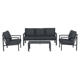 Garden impressions - Springs lounge set 4-dlg carbon black/ reflex black