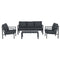 Garden impressions - Springs lounge set 4-dlg carbon black/ reflex black