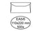 Envelop bank C5/6 114x229mm gegomd wit