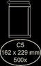 Envelop Hermes akte C5 162x229mm zelfklevend wit 500stuks