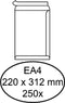 Envelop Hermes akte EA4 220x312mm zelfklevend wit 250stuks