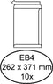 Envelop Hermes akte EB4 262x371mm zelfklevend wit 10stuks