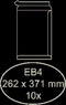 Envelop Hermes akte EB4 262x371mm zelfklevend wit 10stuks