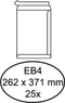 Envelop Hermes akte EB4 262x371mm zelfklevend wit 25stuks