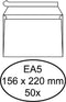 Envelop Hermes bank EA5 156x220mm zelfklevend met strip wit 50 stuk