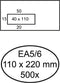 Envelop Hermes EA5/6 110x220mm venster 4x11links zelfkl 500