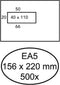 Envelop hermes venster ea5 vl 4x11 80gr 500st wit