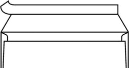 Envelop IEZZY C5/6 114x229mm venster rechts strip wit 500st