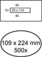 Envelop quantore 109x224mm vm 80gr wt 500st | Doos a 500 stuk