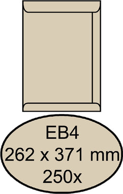 Envelop quantore akte eb4 262x371 120gr cremekraft | Doos a 250 stuk
