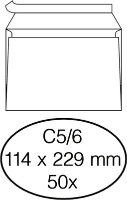 Envelop quantore bank c5/6 114x229 80gr zk wt | Pak a 50 stuk