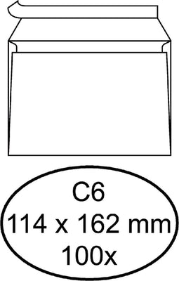 Envelop quantore bank c6 114x162 80gr zk wt | Pak a 100 stuk