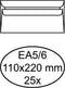 Envelop Quantore bank EA5/6 110x220mm zelfklevend wit 25stuk