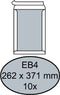 Envelop Quantore bordrug EB4 262x371mm zelfkl. wit 10stuks