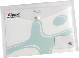 Enveloptas Rexel ice A4 + visitekaart transparant | 10 stuks