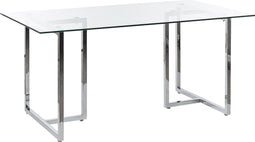 ENVIA - Eettafel - Zilver - Veiligheidsglas