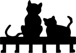 VDD Kapstok poes - Wandkapstok 6 haken - Metaal zwart