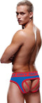 Envy - jockstrap slip met blauw en rood - L/XL