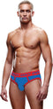 Envy - jockstrap slip met blauw en rood - S/M
