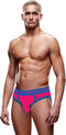 Envy - jockstrap slip rood met blauw - S/M