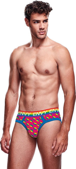 Envy - Slip met regenbooghartjes - L/XL