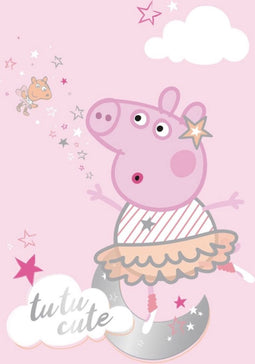 Peppa Pig Fleecedeken - Deken - 100x140 cm - 100% Polyester - Lichtroze
