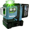 Makita SK700GD - Groene kruislijnlaser - Zelfnivellerend 360° - (zonder accu's en lader)