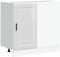 vidaXL - Keuken - onderkast - Porto - bewerkt - hout - hoogglans - wit