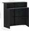vidaXL - Tuinbartafel - 120x55x110 - cm - poly - rattan - zwart