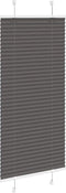 vidaXL - Plissé - rolgordijn - 55x150 - cm - stofbreedte - 54,4 - cm - polyester - zwart