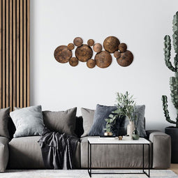 Enzo wanddecoratie - metaal - Handgemaakt - 112x43 cm