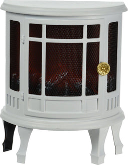Sfeerhaard/open haard wit met led verlichting L24,5 x B12,5 x H30 cm - Elektrische haarden