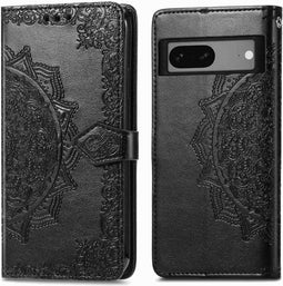 iMoshion Hoesje Geschikt voor Google Pixel 7 Hoesje Met Pasjeshouder - iMoshion Mandala Bookcase - Zwart