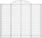 vidaXL - Schanskorven - 9 - st - gewelfd - 200x50x160/180 - cm - ijzer