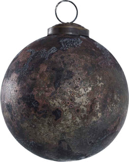 PTMD Eward Kerstbal - H11 x Ø10 cm - Glas - Grijs/koper