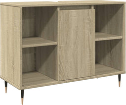 vidaXL - Badkamerkast - 80x33x60 - cm - bewerkt - hout - sonoma - eikenkleurig