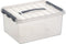 Sunware - Q-line opbergbox 15L transparant metaal - 40 x 30 x 18 cm