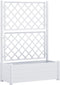 vidaXL - Plantenbak - met - latwerk - 100x43x142 - cm - PP - wit